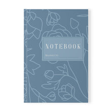 Load image into Gallery viewer, Blue Floral Softcover Notebook