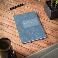 Load image into Gallery viewer, Blue Floral Softcover Notebook
