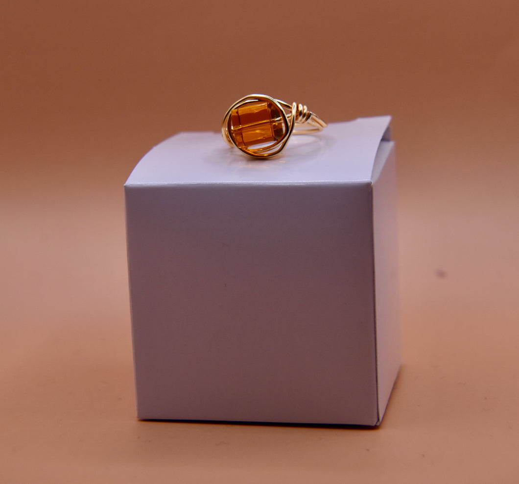 Golden Topaz Ring