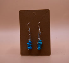 Load image into Gallery viewer, Turquoise Howlite Chip Earrings
