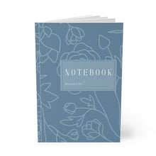 Load image into Gallery viewer, Blue Floral Softcover Notebook
