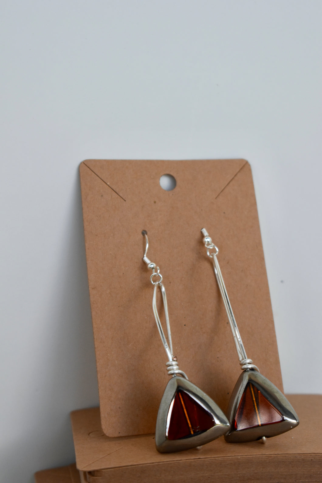 Topaz Triangle Earrings